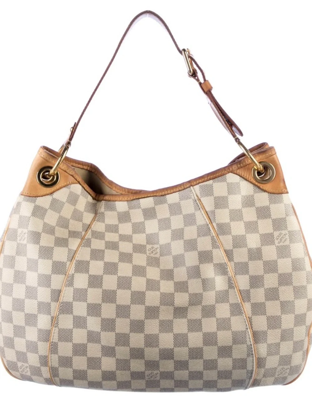 Louis Vuitton Damier Azur GM Hobo Bag in Beige and Tan - Picture 4 of 13